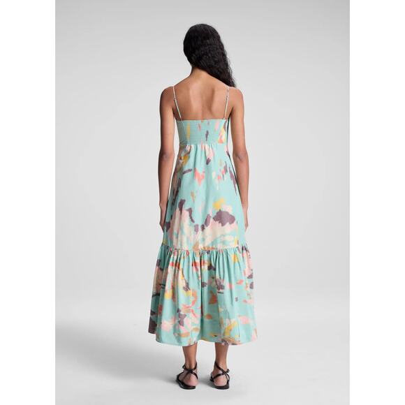 A.L.C Lindsey Printed Midi Dress Mint Multi - Picture 5 of 12
